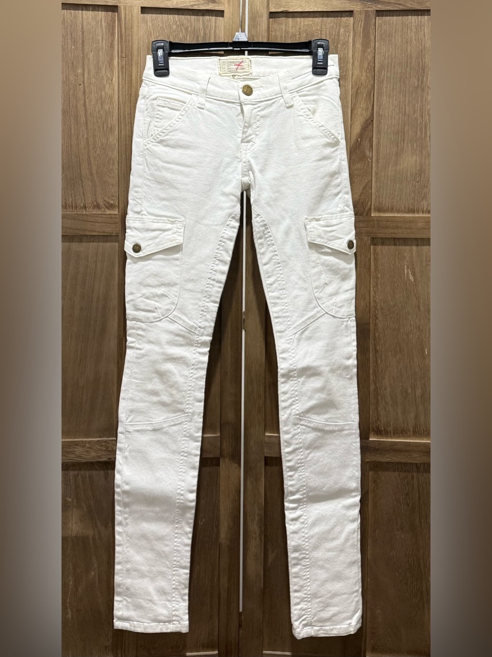 Women's Optic White Cargo Slim Pants